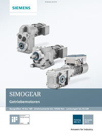 Abbilung Cover SIMOGEAR Getriebemotoren Katalog